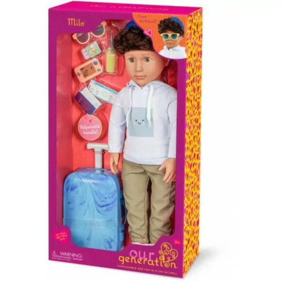 Our Generation Milo 18'' Boy Doll Luggage & Travel Accessories Set